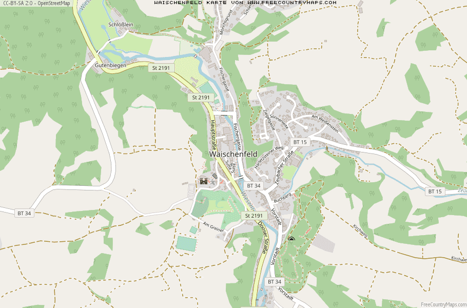 Karte Von Waischenfeld Deutschland