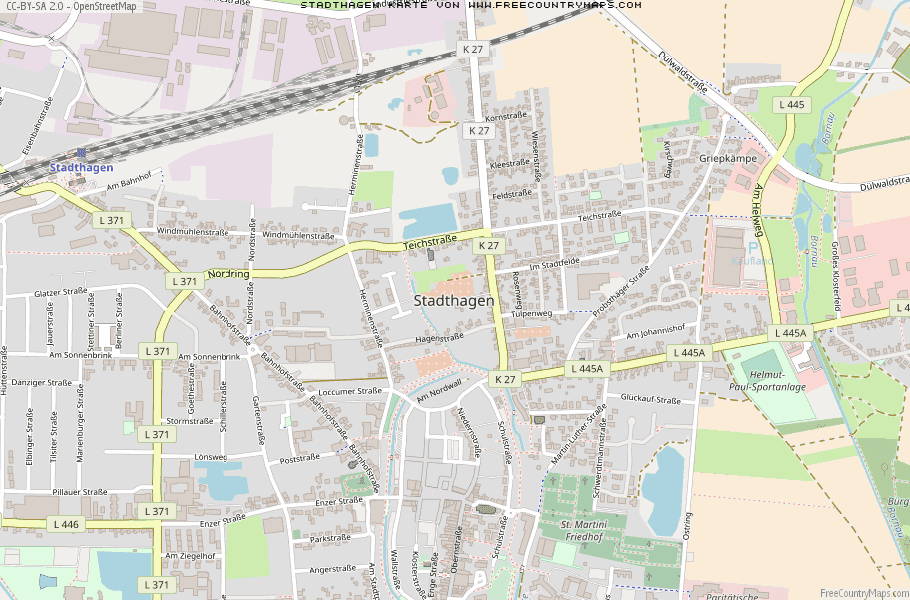 Karte Von Stadthagen Deutschland