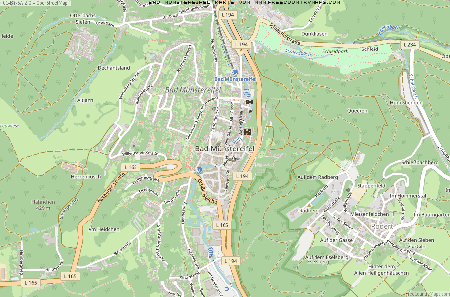 Karte Von Bad Münstereifel Deutschland