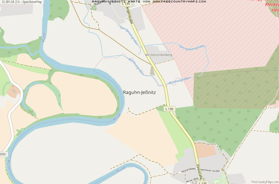 Karte Von Raguhn-Jeßnitz Deutschland