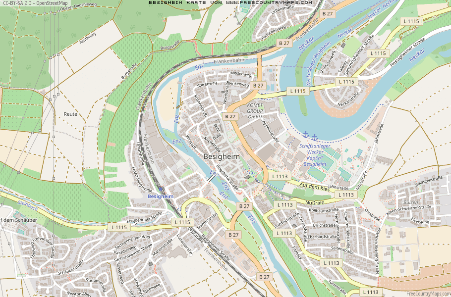 Karte Von Besigheim Deutschland
