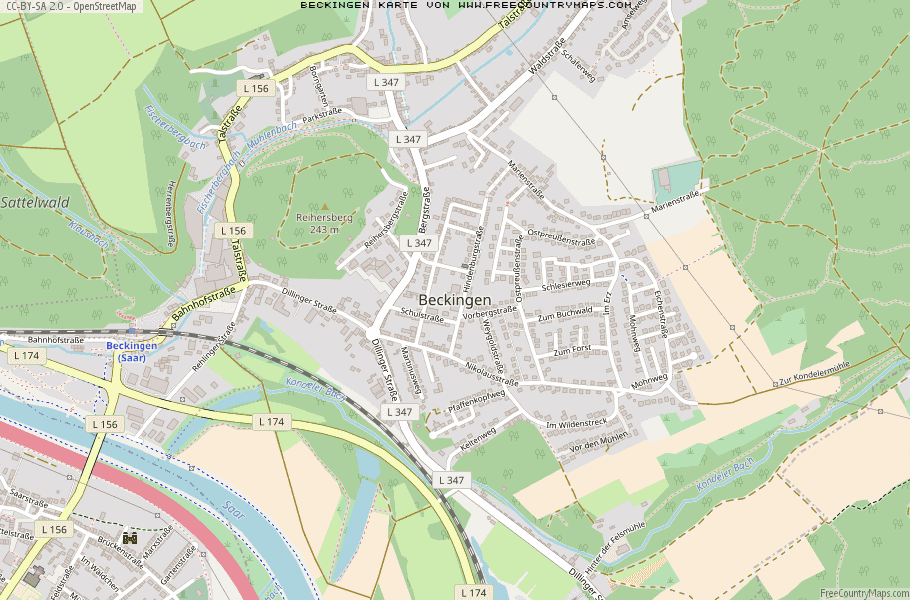 Karte Von Beckingen Deutschland