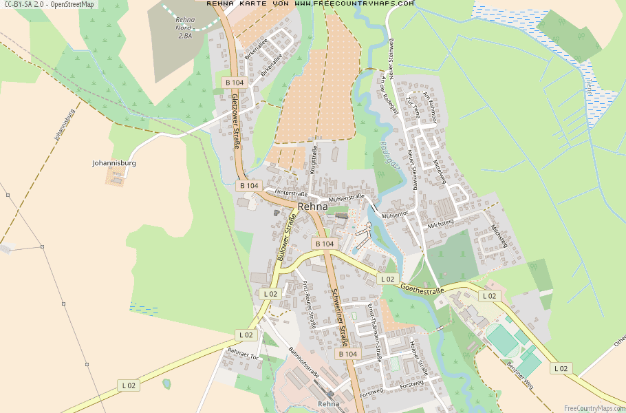 Karte Von Rehna Deutschland
