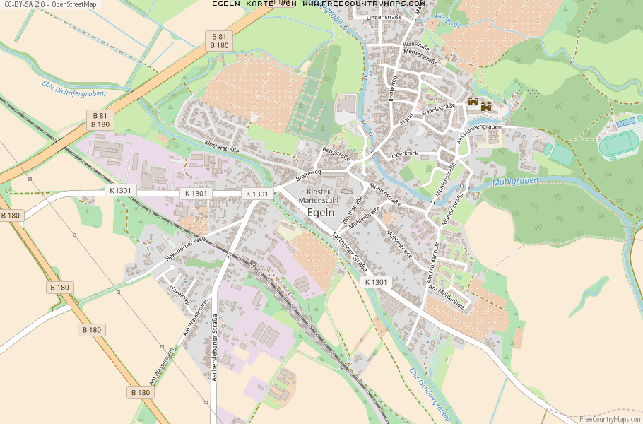 Karte Von Egeln Deutschland