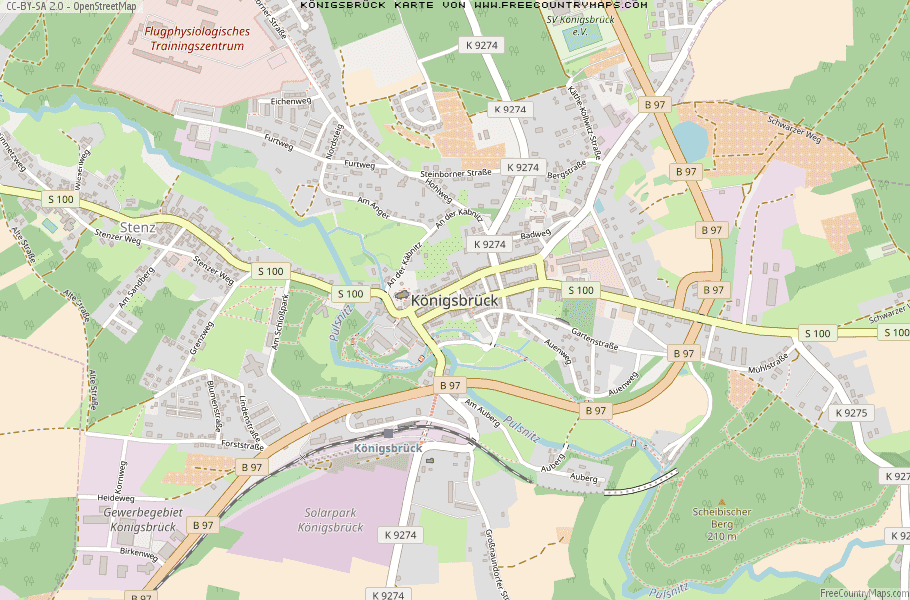 Karte Von Königsbrück Deutschland