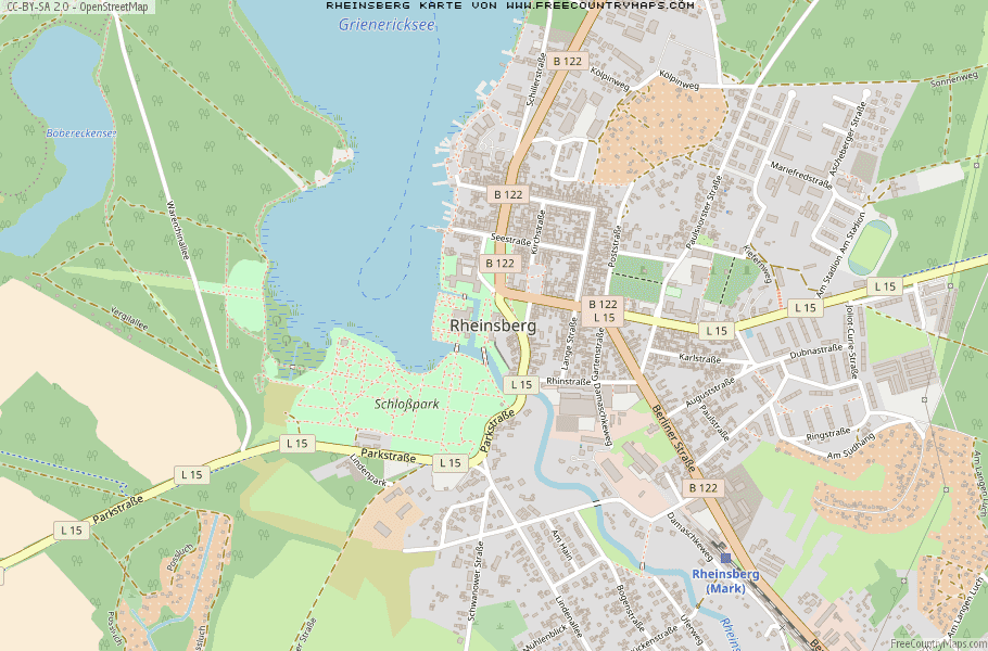 Karte Von Rheinsberg Deutschland