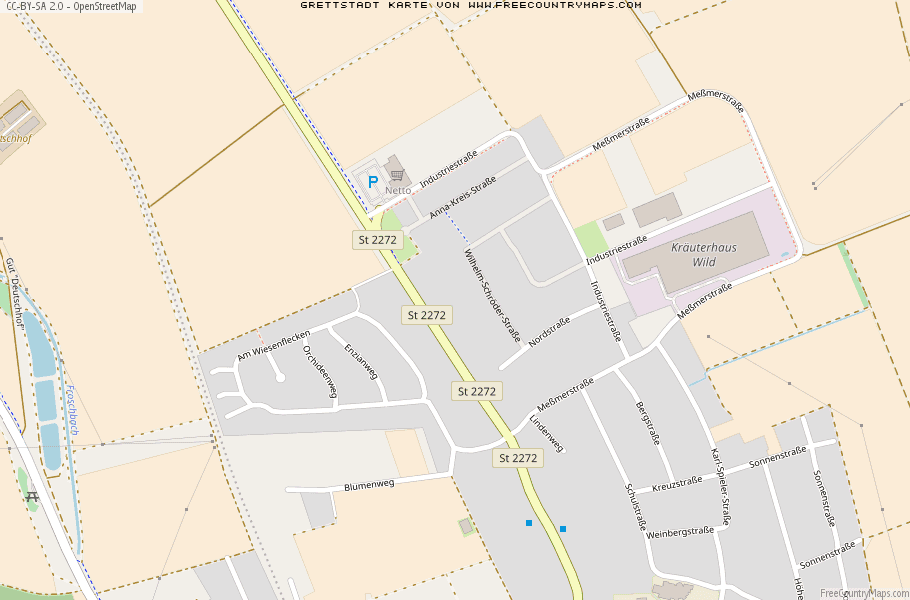 Karte Von Grettstadt Deutschland