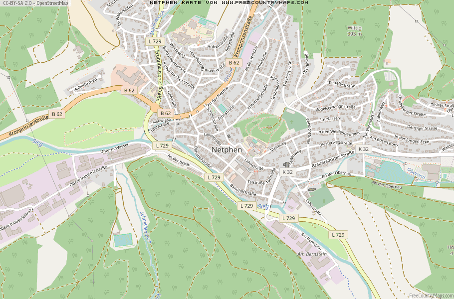 Karte Von Netphen Deutschland