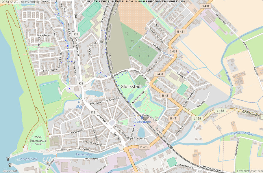 Karte Von Glückstadt Deutschland