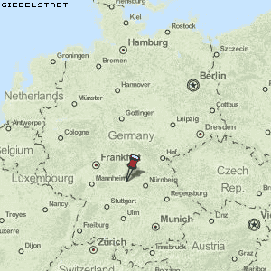 Giebelstadt Karte Deutschland