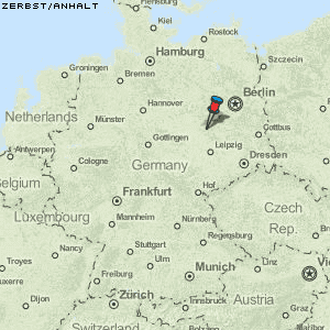 Zerbst/Anhalt Karte Deutschland
