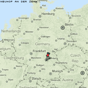 Neuhof an der Zenn Karte Deutschland