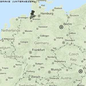 Brake (Unterweser) Karte Deutschland
