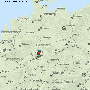 Wörth am Main Karte Deutschland