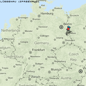 Lübbenau (Spreewald) Karte Deutschland