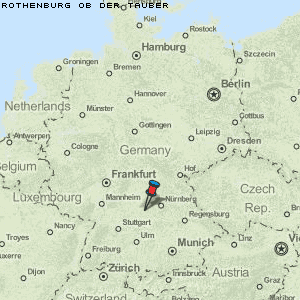 Rothenburg ob der Tauber Karte Deutschland