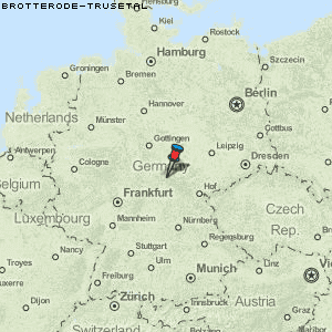 Brotterode-Trusetal Karte Deutschland