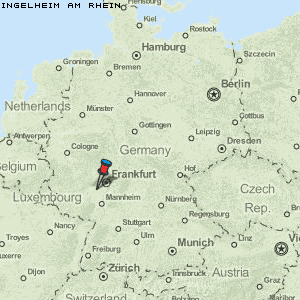 Ingelheim am Rhein Karte Deutschland