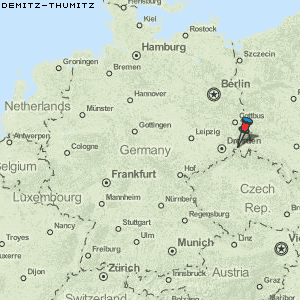 Demitz-Thumitz Karte Deutschland