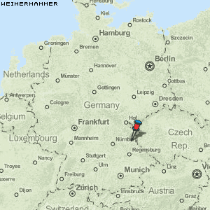 Weiherhammer Karte Deutschland