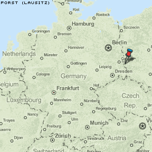 Forst (Lausitz) Karte Deutschland