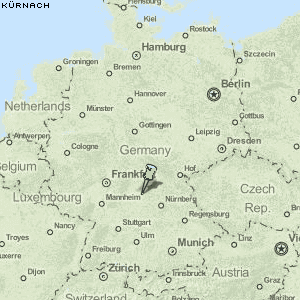 Kürnach Karte Deutschland