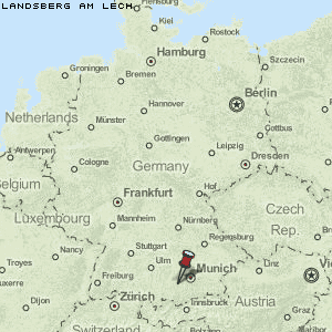 Landsberg am Lech Karte Deutschland