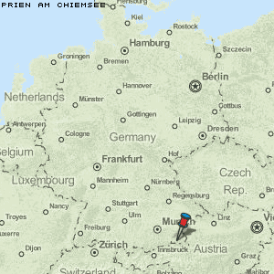 Prien am Chiemsee Karte Deutschland
