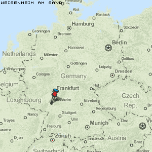 Weisenheim am Sand Karte Deutschland