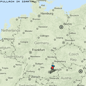 Pullach im Isartal Karte Deutschland