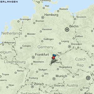 Erlangen Karte Deutschland