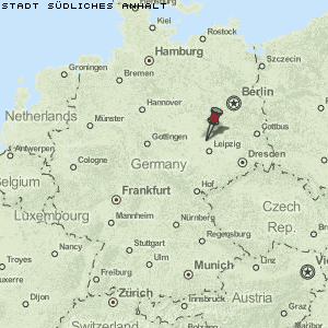 Stadt Südliches Anhalt Karte Deutschland