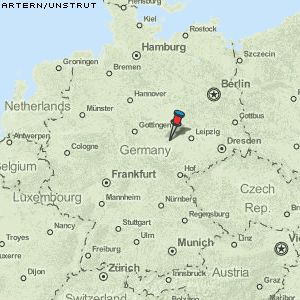 Artern/Unstrut Karte Deutschland