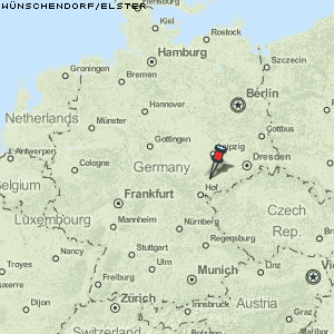 Wünschendorf/Elster Karte Deutschland