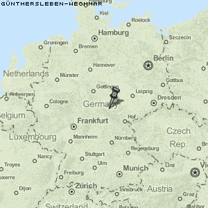 Günthersleben-Wechmar Karte Deutschland