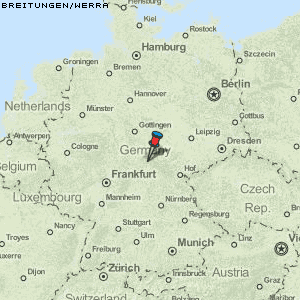 Breitungen/Werra Karte Deutschland