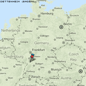 Dettenheim (Baden) Karte Deutschland