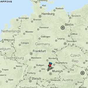 Affing Karte Deutschland