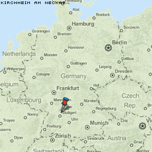 Kirchheim am Neckar Karte Deutschland