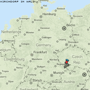 Kirchdorf im Wald Karte Deutschland