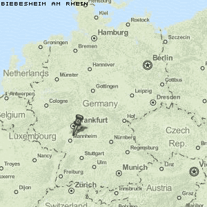 Biebesheim am Rhein Karte Deutschland
