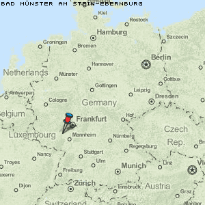 Bad Münster am Stein-Ebernburg Karte Deutschland