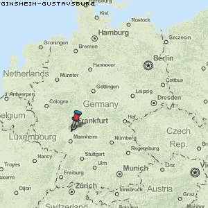 Ginsheim-Gustavsburg Karte Deutschland