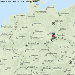 Jahnsdorf / Erzgebirge Karte Deutschland
