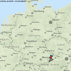 Saaldorf-Surheim Karte Deutschland