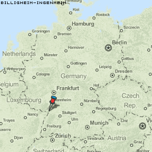 Billigheim-Ingenheim Karte Deutschland