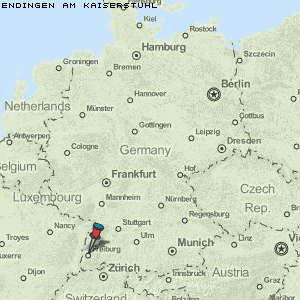 Endingen am Kaiserstuhl Karte Deutschland