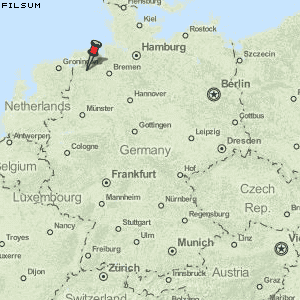 Karte von Filsum :: Deutschland Breiten- und Längengrad : Kostenlose