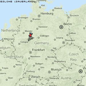 Eslohe (Sauerland) Karte Deutschland