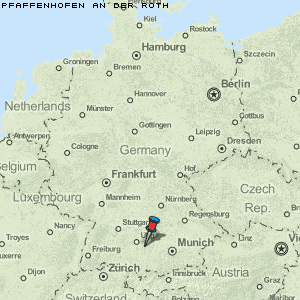 Pfaffenhofen an der Roth Karte Deutschland